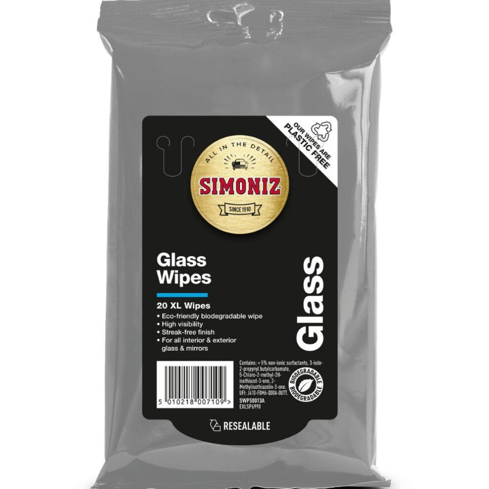 Glass Wipes - Pack 20