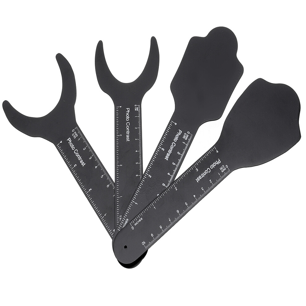 Black 4Pcs Dental Tools Oral Image Contraster Jaw Photographic Background Board