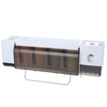 Porta spazzolino Porta asciugamano Dispenser automatico di dentifricio Porta spazzolino da parete