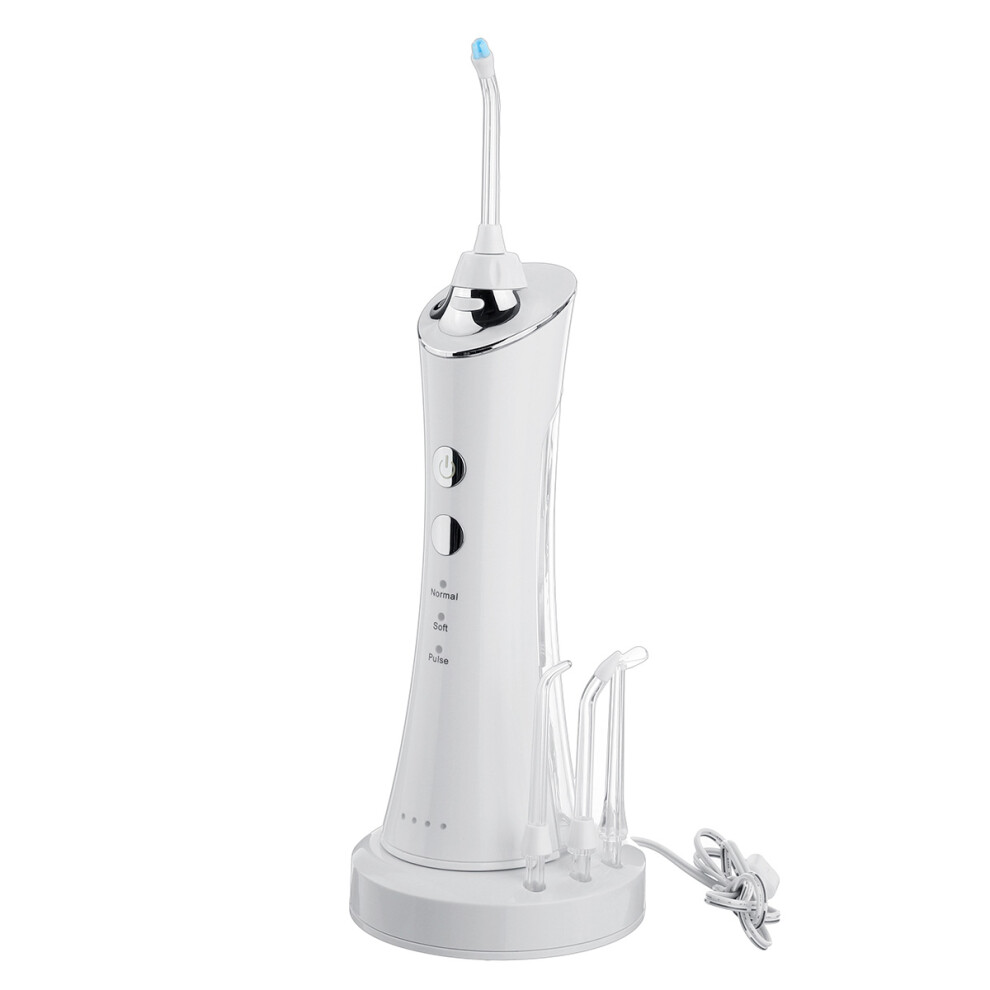 3 Modes Portable Oral Irrigator Sensing Base Charging Water Dental Flosser Teeth Cleaner with 4 Heads Oral Care