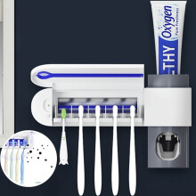3 In 1 Sterilizzatore per Spazzolini UV Estrattori Automatici di Dentifricio Porta Spazzolini