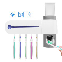 Sterilizzatore per spazzolini UV dispenser automatico di dentifricio pulitore supporto per spazzolini da parete