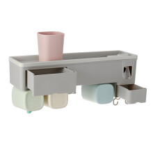 Wandgemonteerde Tandenborstelhouder Tandpastadispenser Badkameropslag Organizer