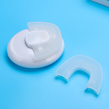 Spazzolino electric Ultrasuoni a Forma di U Ricaricabile USB Impermeabile Sbiancante in Silicone Pulitore per Denti