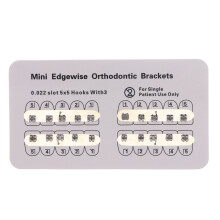 10 Pakketten Tandheelkundige Orthodontische Edgewise Metalen Beugels Mini Edgewise 0.022 Sleuf