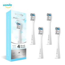 USMILE 4PCS Pro Vervangende Borstels Grijs Voor usmile Elektrische Tandenborstel Diepe Reiniging Tandenborstel