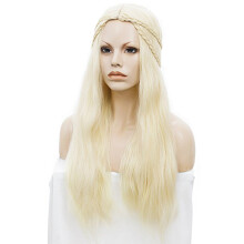 Roze Gradient Lange Krullende Haar Hoge Temperatuur Vezel Fluffy Ademend Pony Pruiken