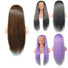 Haar Trainings Mannequin Hoofd Hoge Temperatuur Vezel Salon Model Met Klem Oefen Vlecht Haar