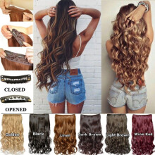 6 Kleuren Vezel Extension Clips Krullend Golvend Haar Pruik