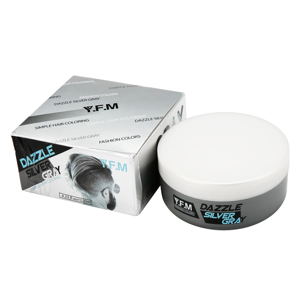 Y.F.M Hair Cream Silver Gray Hair Wax Temporary Hairstyle Cream Natural Silver Ash Matte Hairstyle Hair Dyes 100ml