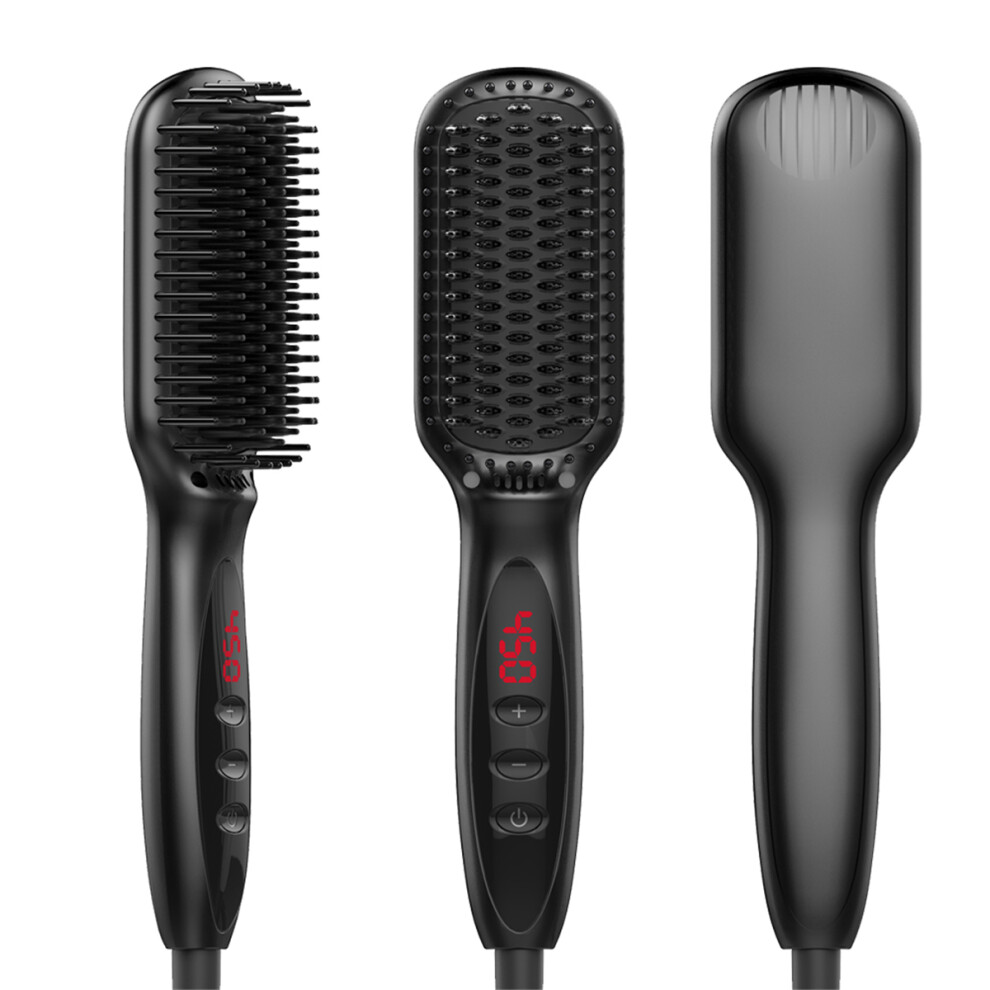 110-220V Comb Men Quick Beard Straightener Irons Hair Straightener Styling Tools with LCD Beard Styling Detangling Straightening