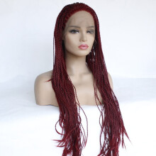 Twisted Scorpion Pruik Lange Rechte Front Lace Chemische Vezel Pruik - Bruin