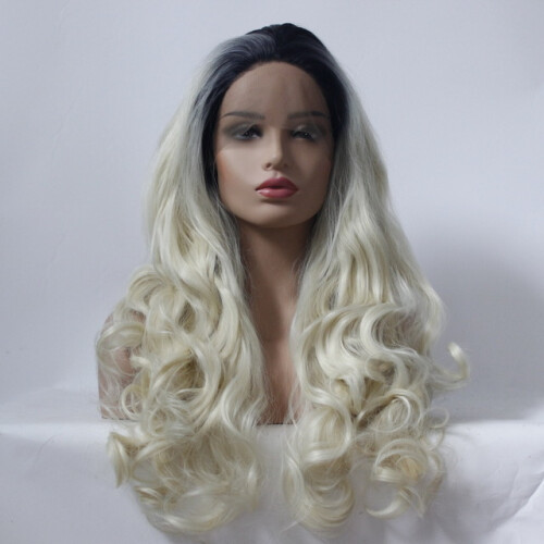 Geverfde Fluffy Big Wave Roll Front Lace Perucque 1