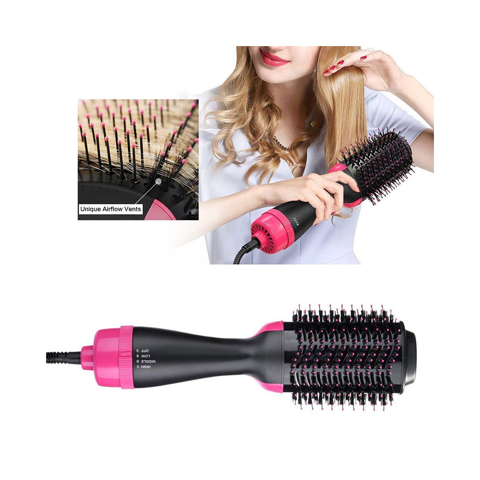 Multifunctional Negative Ion Hairbrush Comb Roll Straight Dual-use Hair Straightener Hot Air Comb