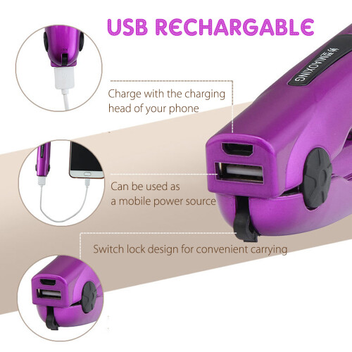 Piastra per capelli portable USB arricciacapelli wireless in ceramica 2