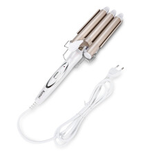 Kemei KM-1010 Piastra arricciacapelli a tre stecche arricciacapelli stecca arricciacapelli splint a onda d'acqua grande arricciacapelli stru