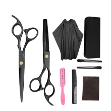 9-Piece Professional Hairdressing Scissors Kit: 420 Stainless Steel Shears, Cape, Tail Comb, Clips & Case