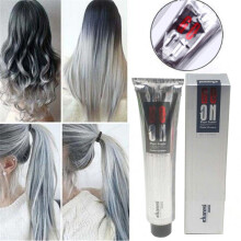 Cera per capelli color gray moda crema per capelli unisex gray fumo stile punk gray chiaro argento tinta per capelli permanente cera