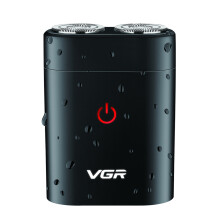 Rasoio electric portable ricaricabile USB rasoio da uomo a doppia rete con testa galleggiante completamente lavabile.