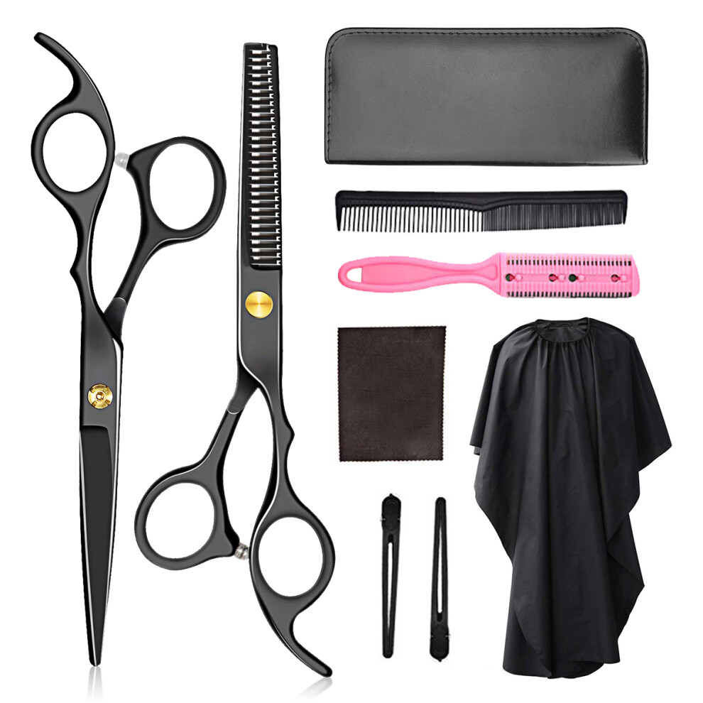6-inch Barber Scissors Set Scissors Flat Shears Tooth Scissors Bangs Scissors Set