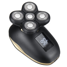 5 IN 1 Rasoio electric Rotante 4D Ricaricabile per Testa Calva e Barba