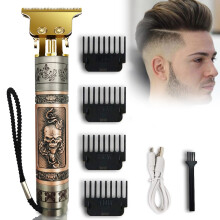 Rasoi elettrici per capelli Vintage Skull Head rasoi elettrici per uomini set di rasoi per capelli a olio.