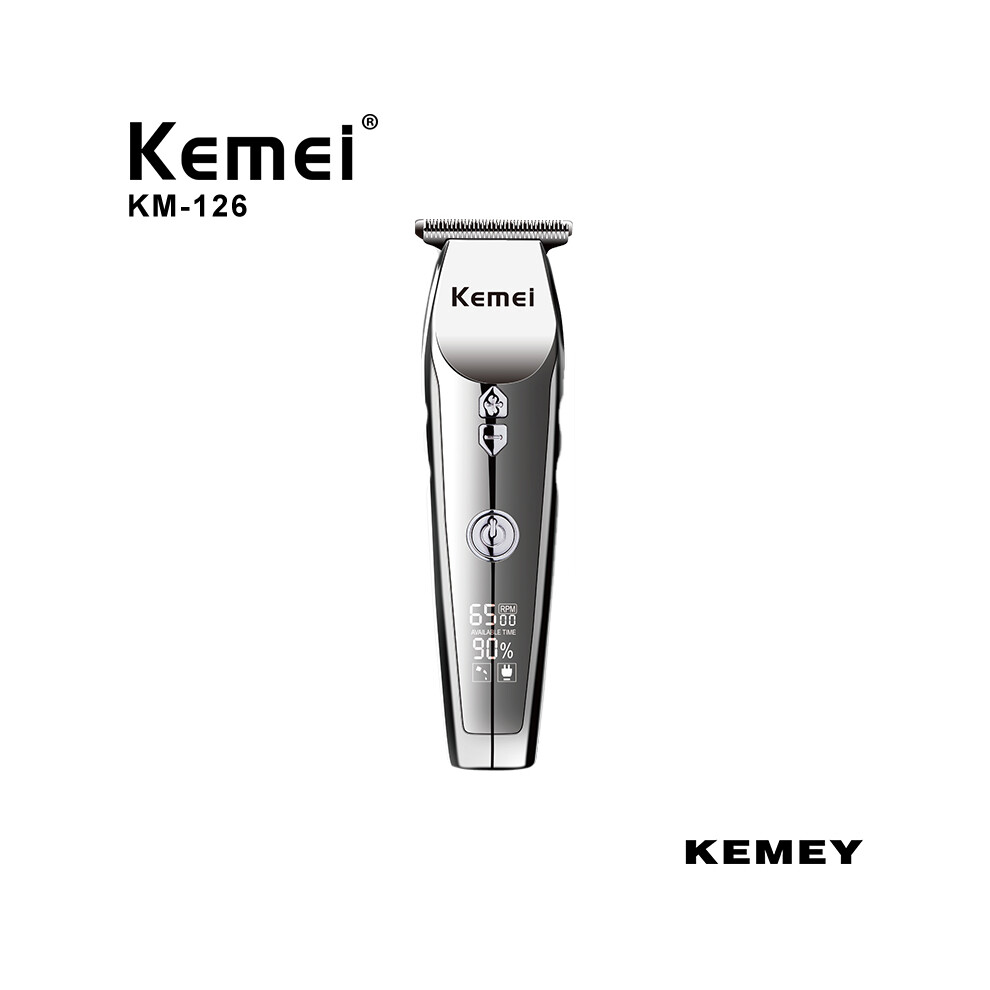 Kemei Electric Clipper LED Adjustable Smart Trimmer for Men Professional Barber Haircut Tools Rechargeable Shaver