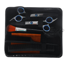 Professionele Haar Knip Scharen Pony Platte Scharen Kappersgereedschap met Opbergtas