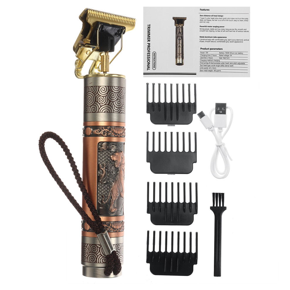 Men's Electric Hair Clipper Portable SB Charging Hair Shaver W/ 4 Limit Combs