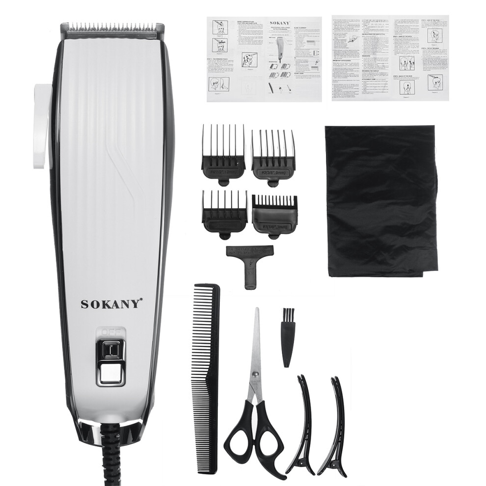 SOKANY Man Professional Electric Hair Trimmer Portable Hair Styling Clipper Comb Set