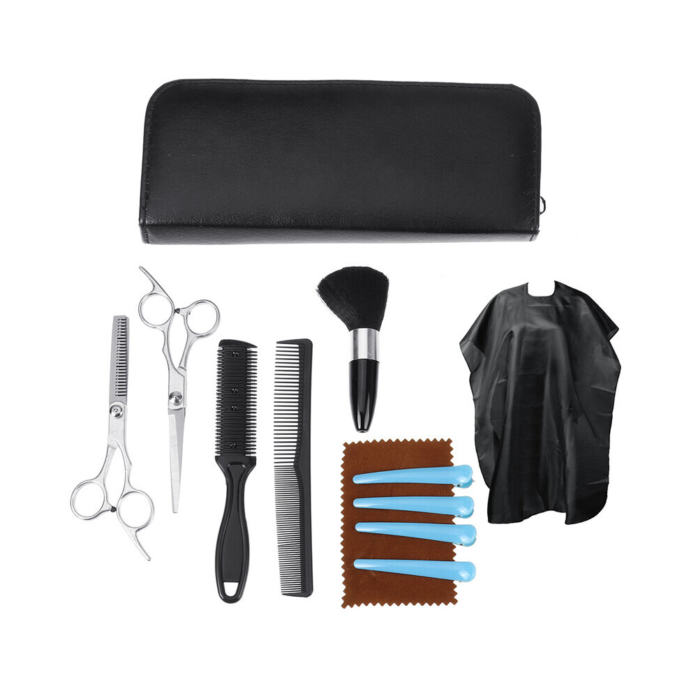 12PCS/Set Hair Scissors Hairdressing Scissors Set Barber Scissors Thinning Shears Hair Cutting Tool