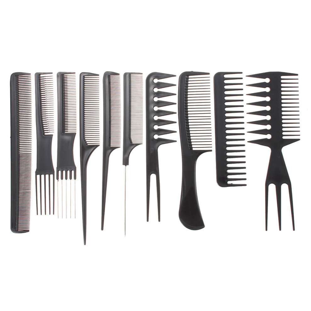 Unisex Black Professional Salon Hair Styling Hairdressing Plastic Combs