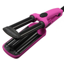 200V Professionale Arricciacapelli a 3 Barili Strumento per Acconciature Ondulate da Salone