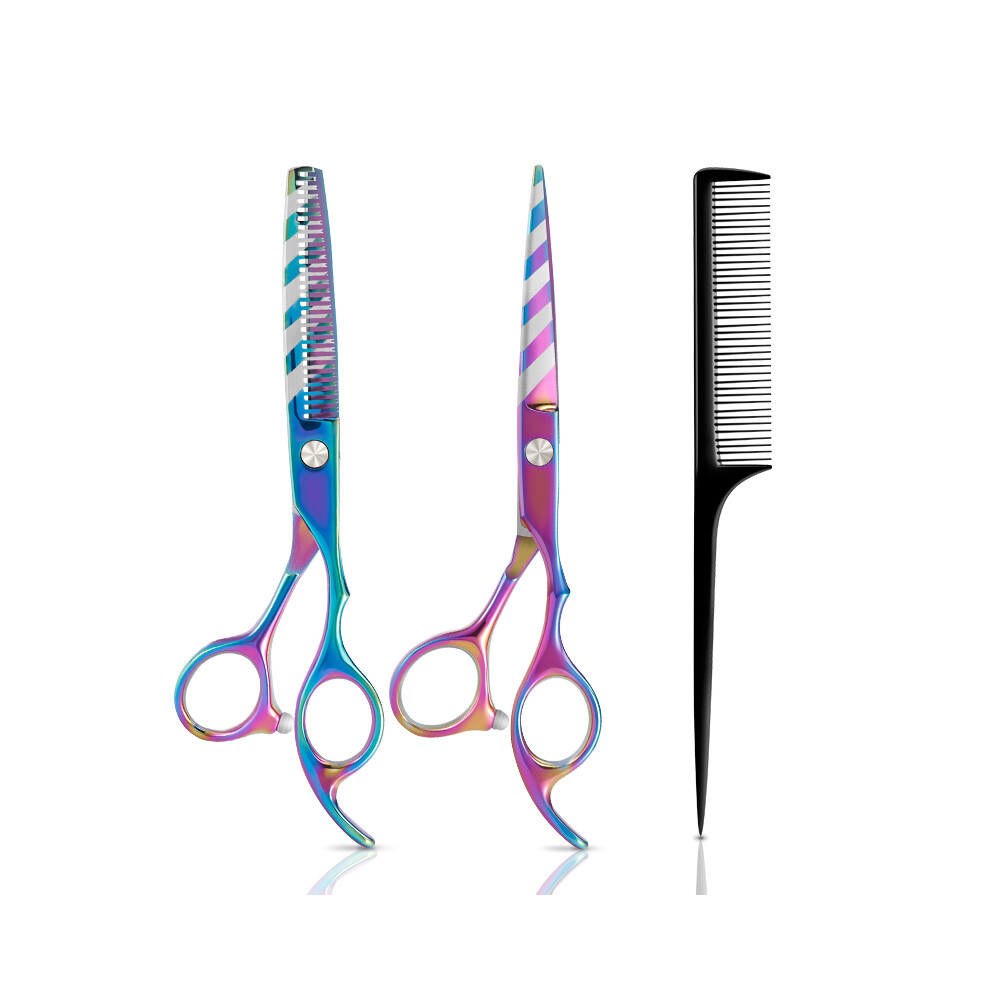 Y.F.M Professional Hairdressing Thinning Plat Cutting Hair Scissors Shears Set Comb