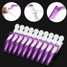 10 Pezzi di morsetti in plastic per salone clip per capelli a coccodrillo strumento per acconciature