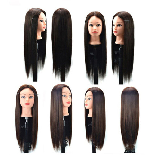 23'' Kappers Oefenmannequin Styling Hoofd Salon + Gratis Klem 2