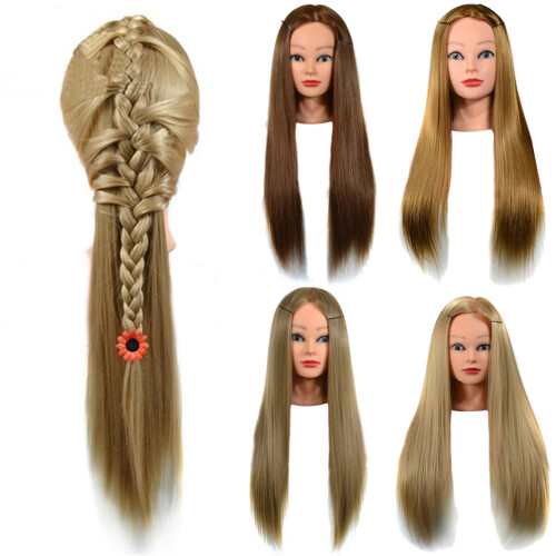 23'' Kappers Oefenmannequin Styling Hoofd Salon + Gratis Klem