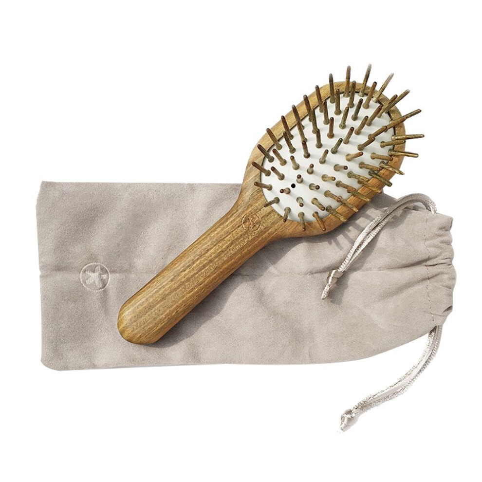 Smate Hair Care Beech Natural Wooden Comb Scalp Massage Comb Logs Handmade with Portable Bag