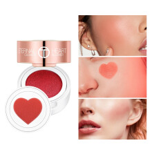O.TWO.O Luchtkussen Blusher Vouwbare Hartvorm Shimmer Blush Rouge 4 Kleuren Gemakkelijk Te Dragen Natuurlijke Gezichtscontour Make - up
