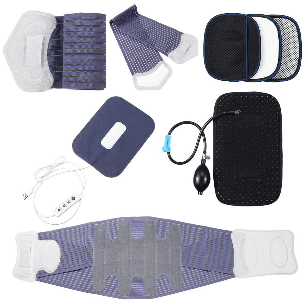 Grey Self Heating Spinal Traction Physio Back Belt Decompression Pain Relieve Lumbar Support