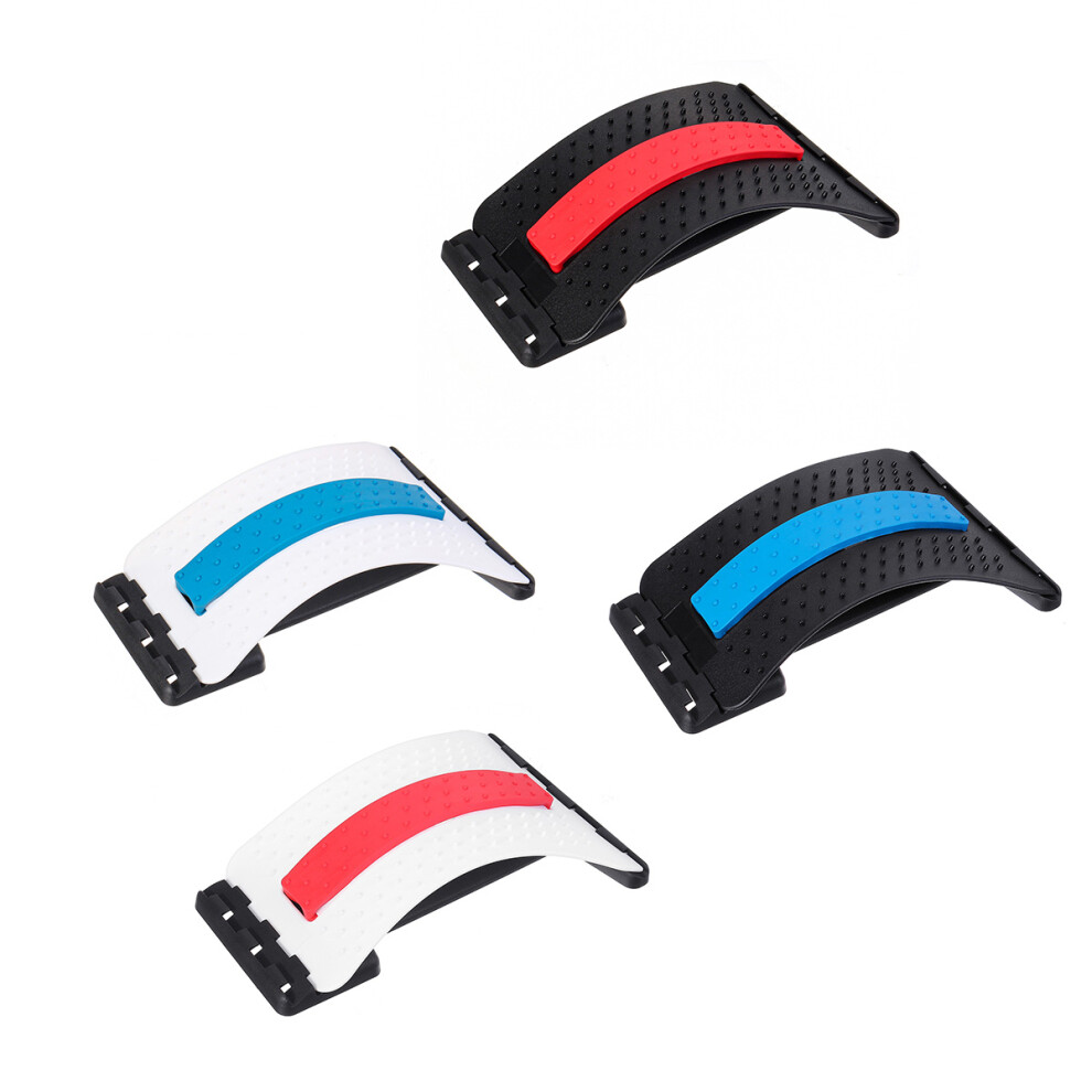 Blue/Black/Red Back Massager Stretcher Fitness Lumbar Support Waist Spine Pain Relief Device