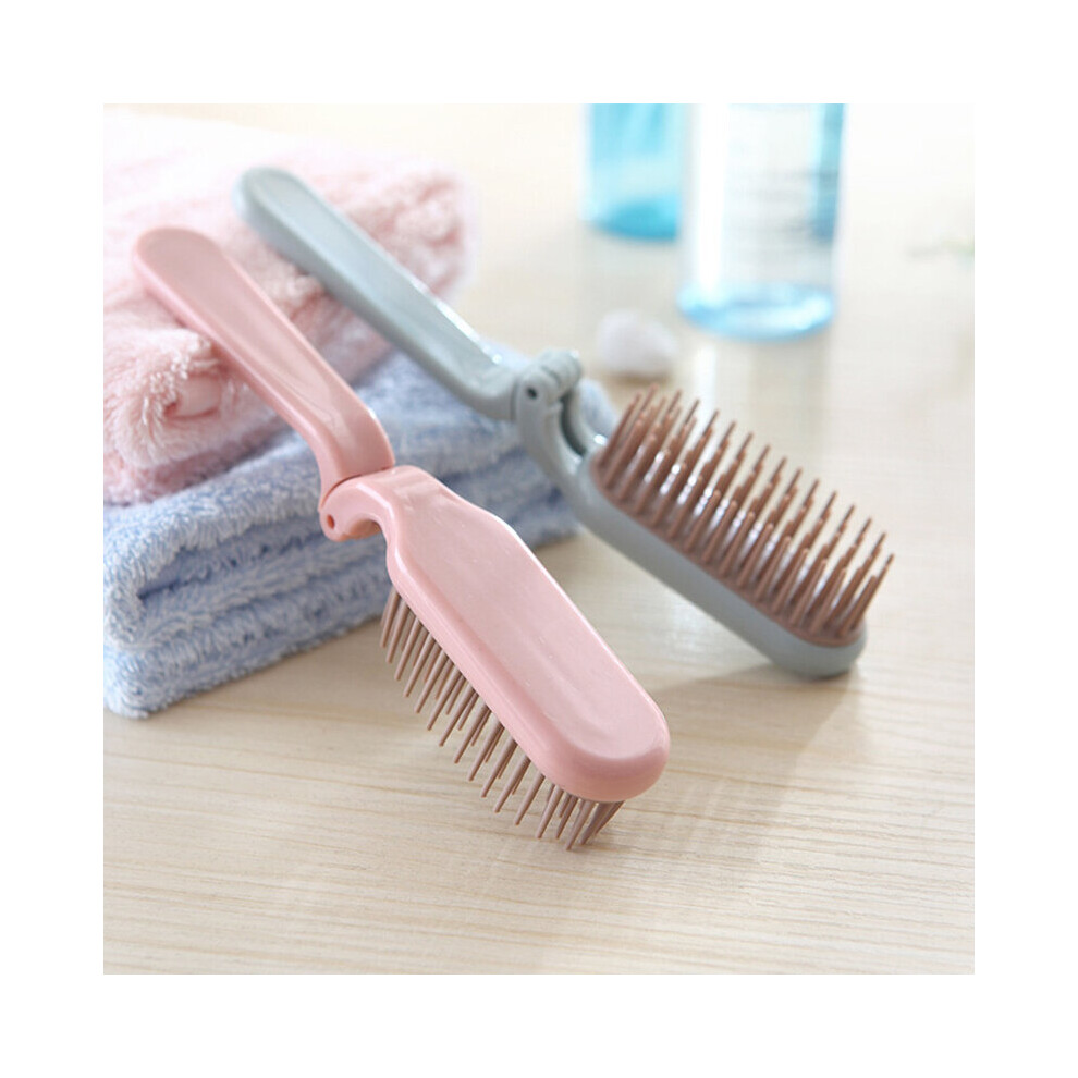 Folding Hairdressing Comb Anti-Static Travel Hair Comb Portable Makeup Comb Massage Dense Tooth Comb