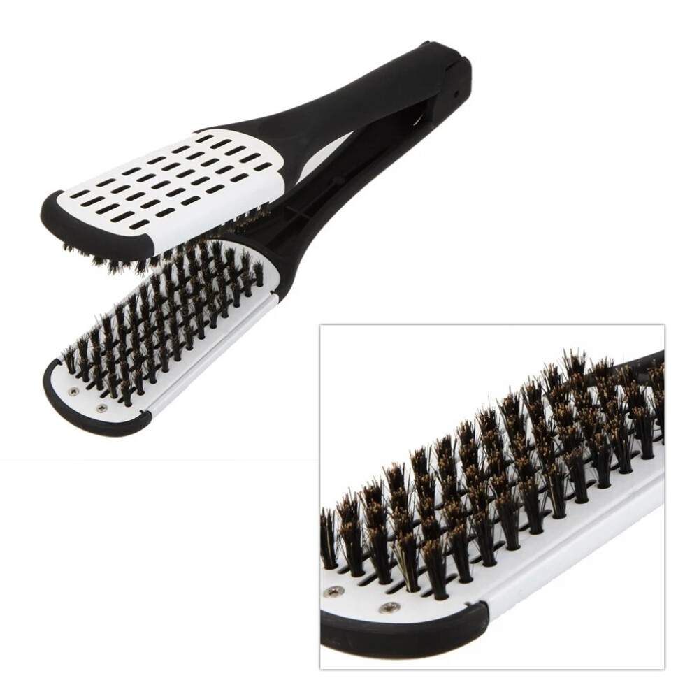 White/Red Hair Straightener Professional Hairdressing Tool Duplex Brush Hair Straightening Clamp