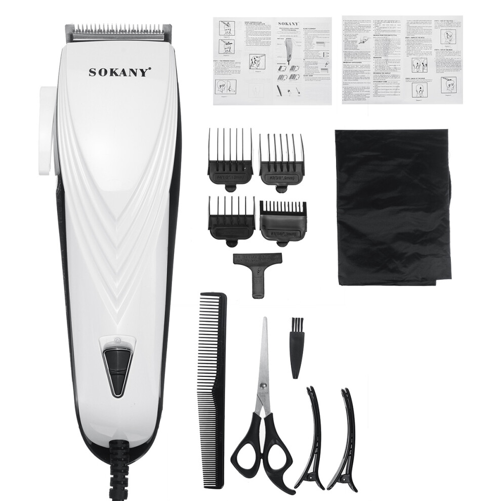 SOKANY Man Professional Electric Hair Trimmer Styling Clipper Comb Set w/ Storage Case