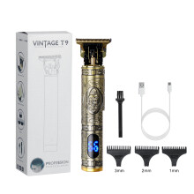 Rasoi elettrici per capelli da uomo con ricarica USB rasoio a LED impermeabile con 3 pettini di limitazione