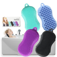 Spazzole da bathroom in silicone per bambini donne e uomini testa morbida spazzola esfoliante per il corpo