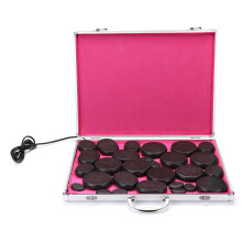 28 PCS Pietre di Basalto Calde per Massaggio SPA Terapia manual con Set Scatola Riscaldante Sollievo per la Pelle