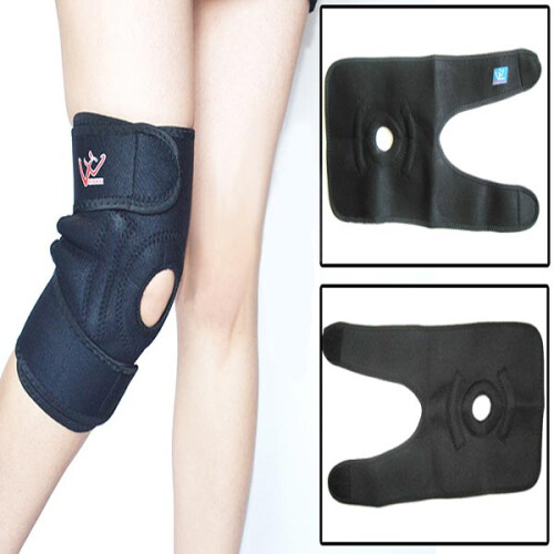 Protezione per ginocchio con supporto magnetico regolabile per sport. 1