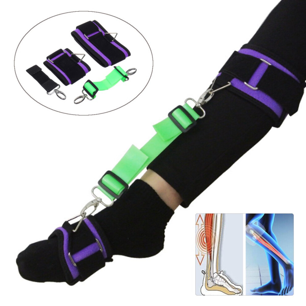 Black/Purple Adjustable Foot Drop Ankle Orthotics Brace Support Plantar Fasciitis Correction