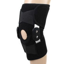 Supporto per ginocchio con cerniera in aluminum regolabile in neoprene fascia sportiva per sollievo dal dolore.